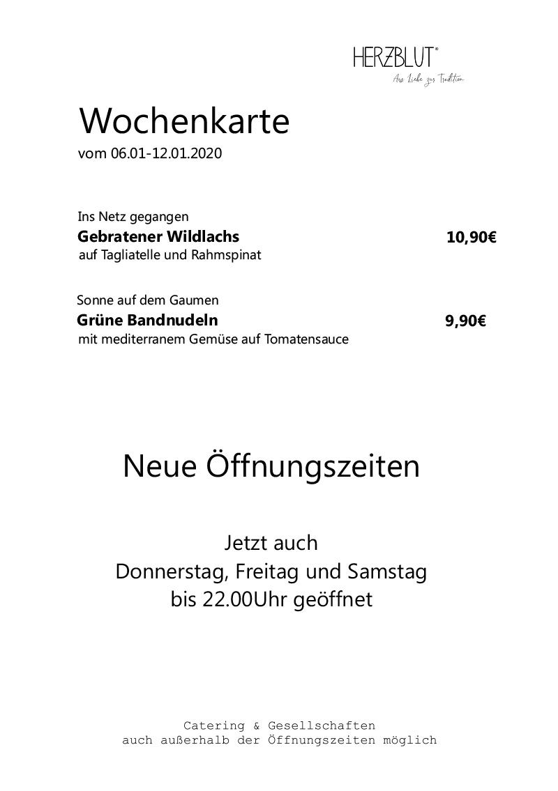 Wochenkarte